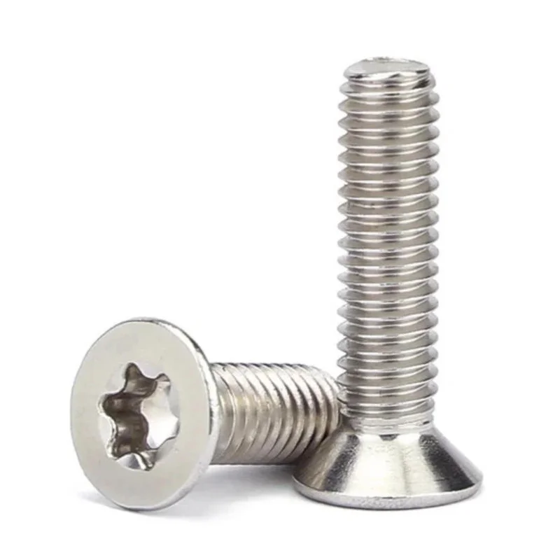 5-100pcs Six Lobe Torx Flat Countersunk Head Screw Bolt M2 M2.5 M3 M4 M5 M6 M8 304 Stainless Steel Length 4/5/6mm To 60mm