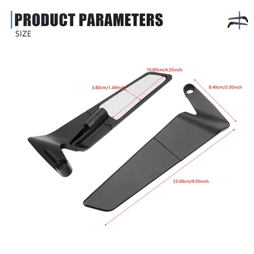 Imagen 2 del producto Espejo retrovisor lateral para motocicleta Ducati Streetfighter V2 V4 V4S 848 Multistrada V2 V4 Hypermotard 698 950 Winglet