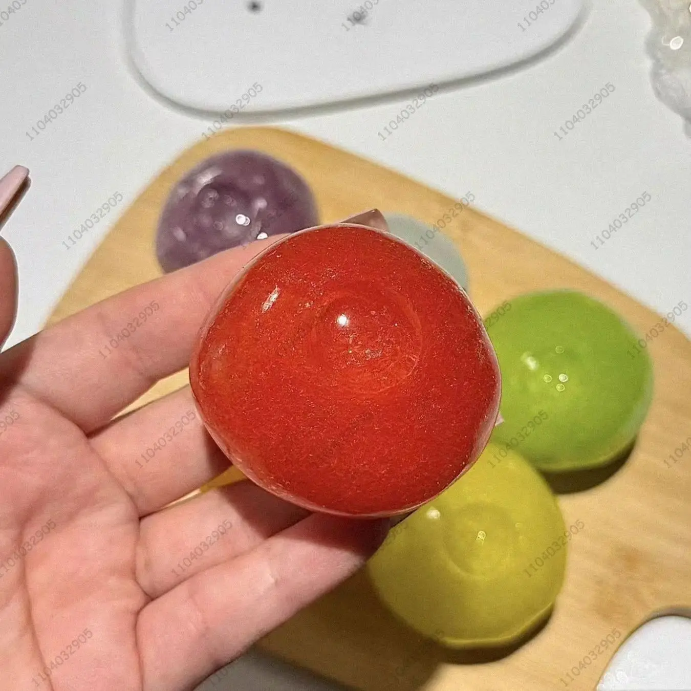 Pelota Antiestrés Multicolor con Forma de Granizado, Blanda, Moldeable, No Rebotable, Sensorial ASMR, Juguetes Antiestrés para Adultos