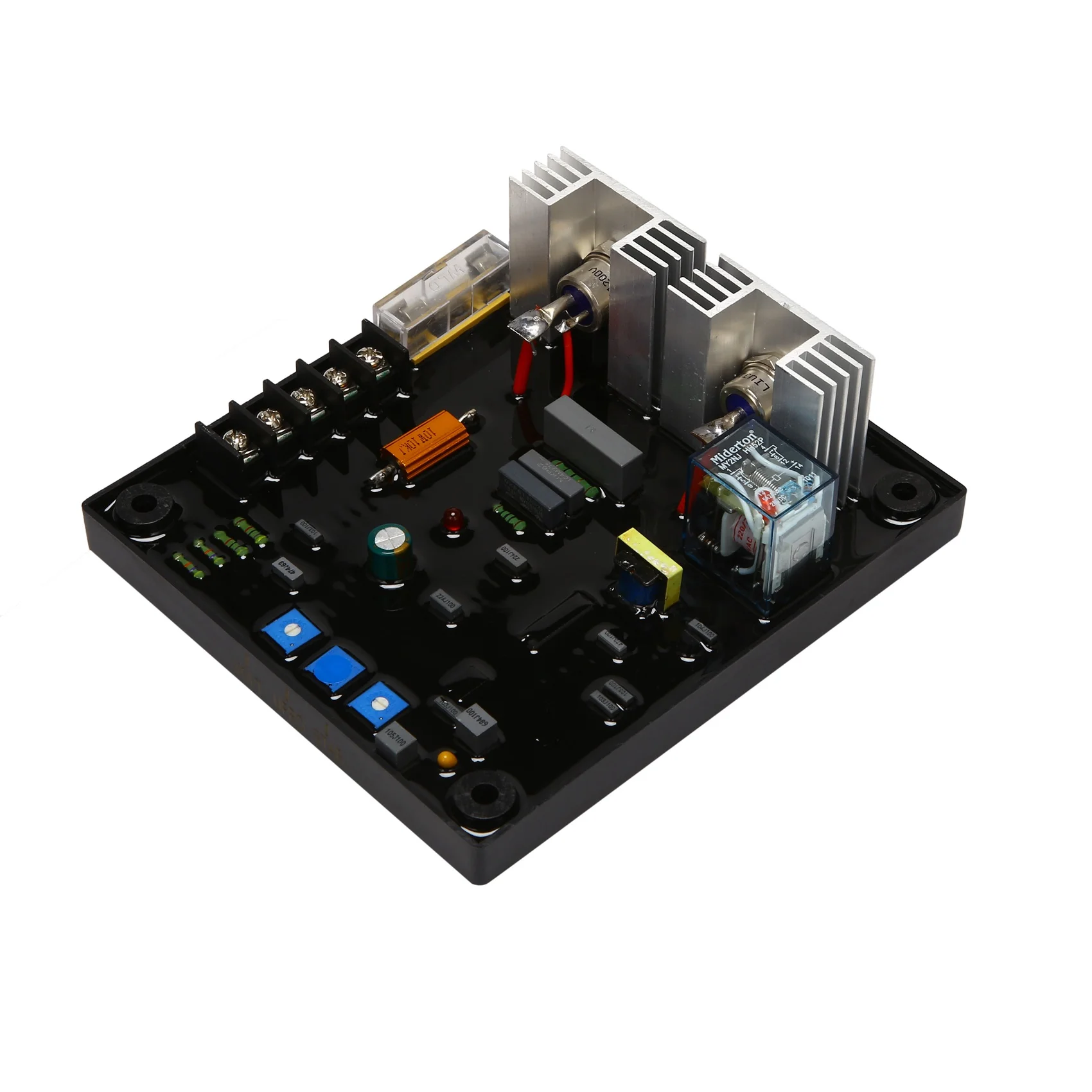 ABJY-Universal POW50A AVR 30A Regulador de tensão automático para escova e gerador sem escova Módulo ajustador de controle estabilizador P