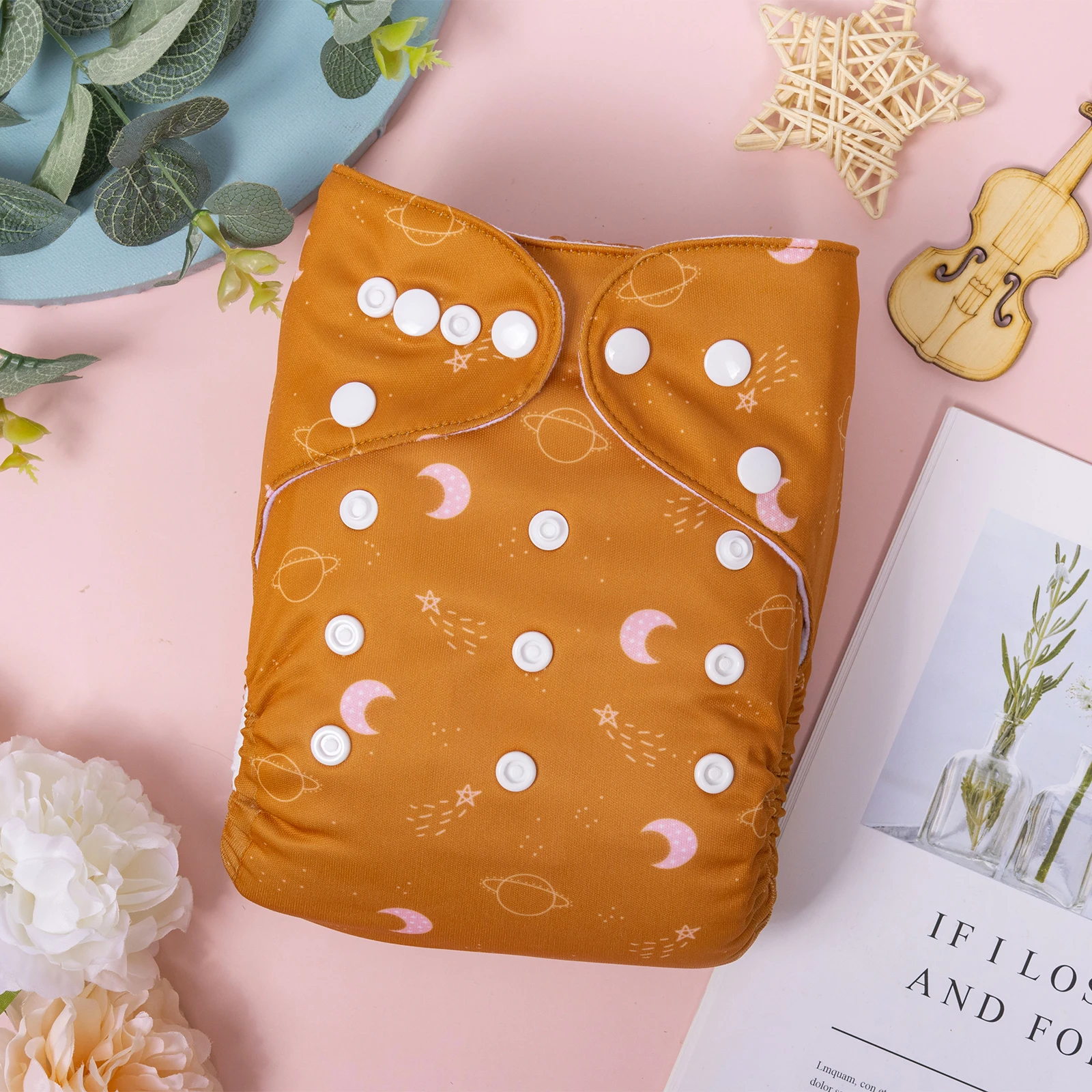 U Pick ALVABABY حفاضات أطفال من القماش قابلة للغسل حفاضات أطفال من القماش قابلة للتعديل صديقة للبيئة من البوليستر جيب حفاضات