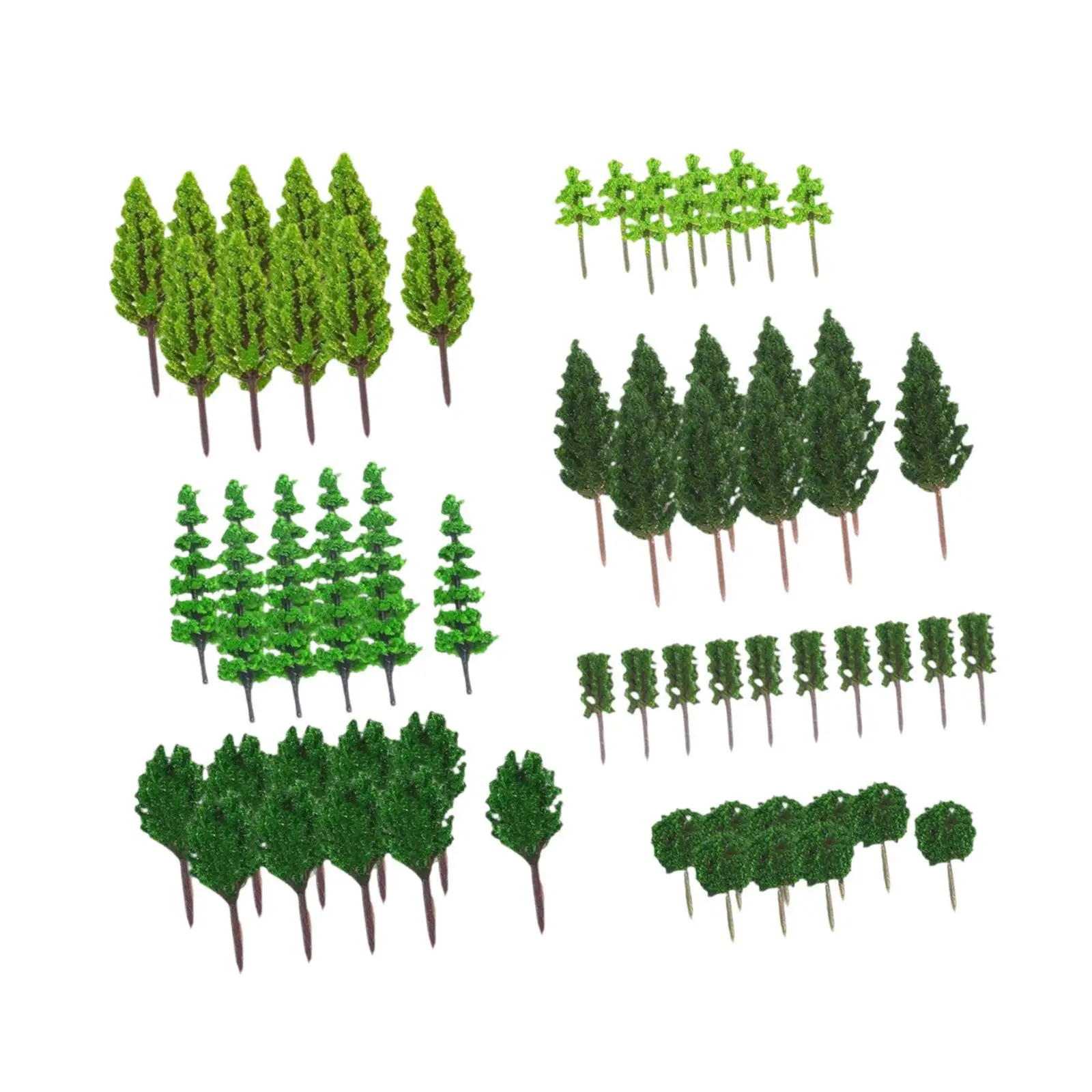 70x Model Trees Model Train Scenery Supplies Decorative Landscape Miniature Garden Mini Trees