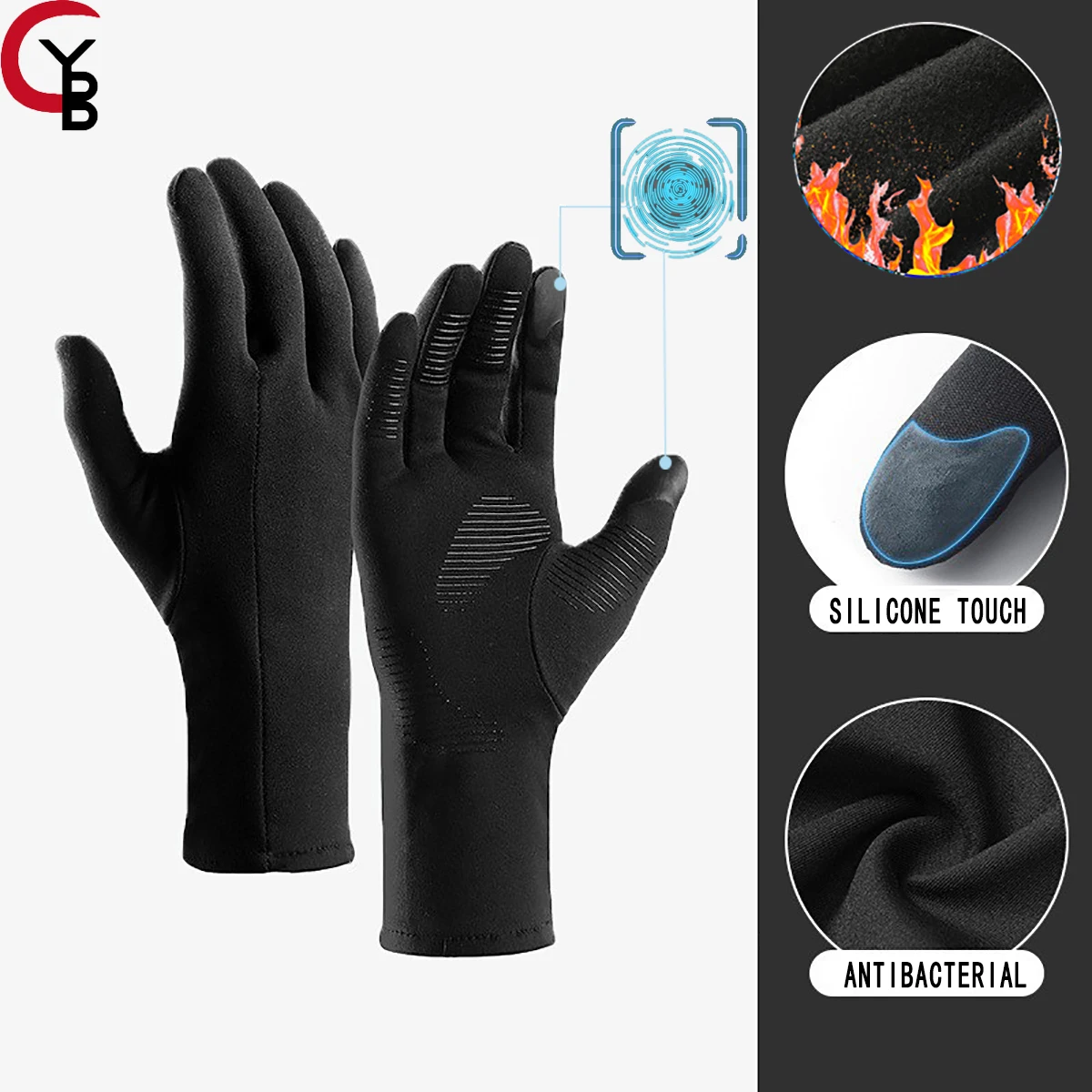 Ski Gloves Liners for Men &Women, Thin & Lightweight Cold Weather Liners &Cycling&Running All Season Gloves