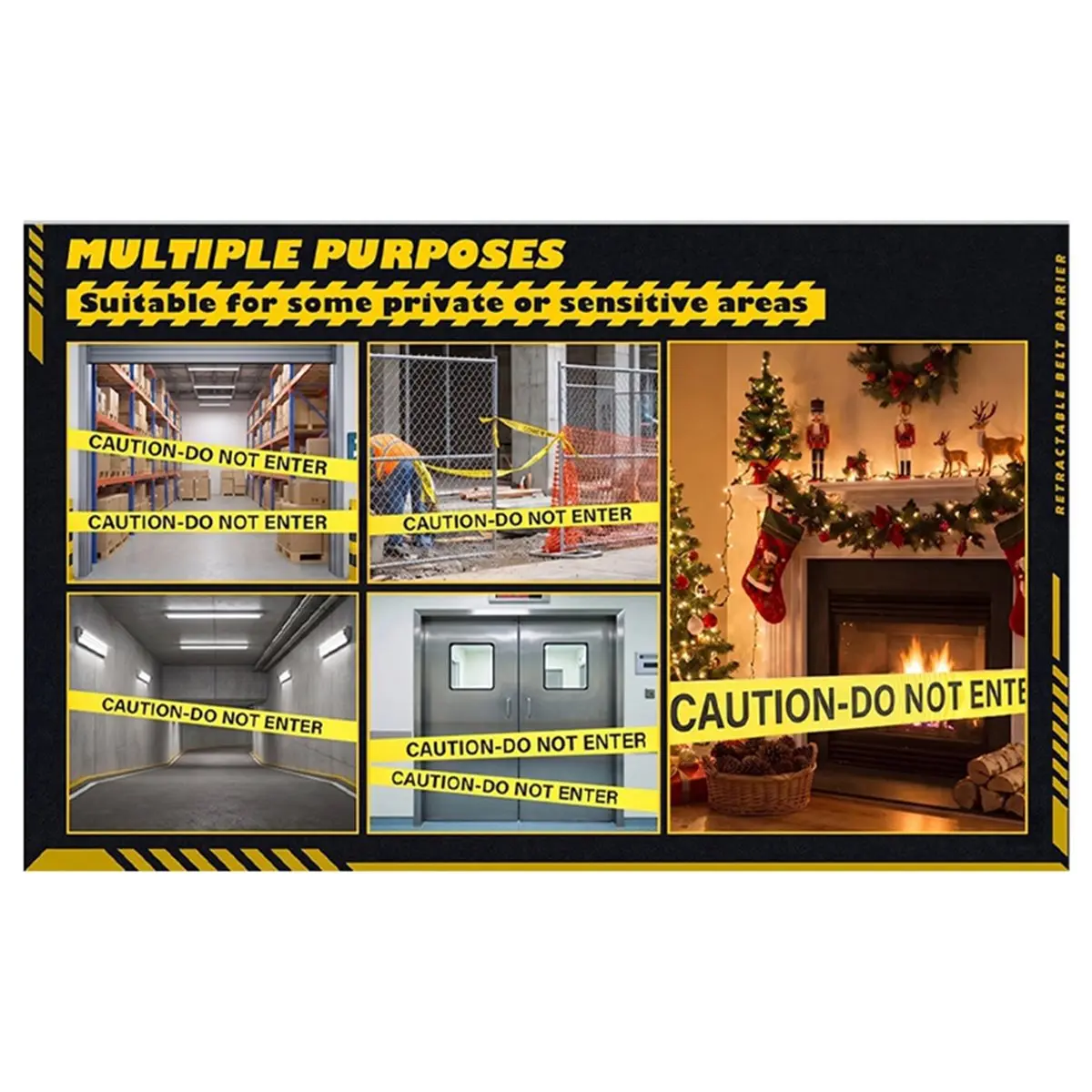 Fixed Wall Mount Retractable Belt Barrier 