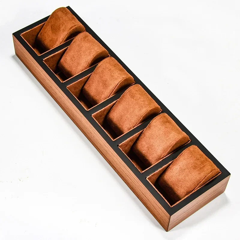 Luxury Wood Watch Box Slots Organizer Brown Retro Jewelry Storage Case Pillow Display Deluxe Wooden Watch