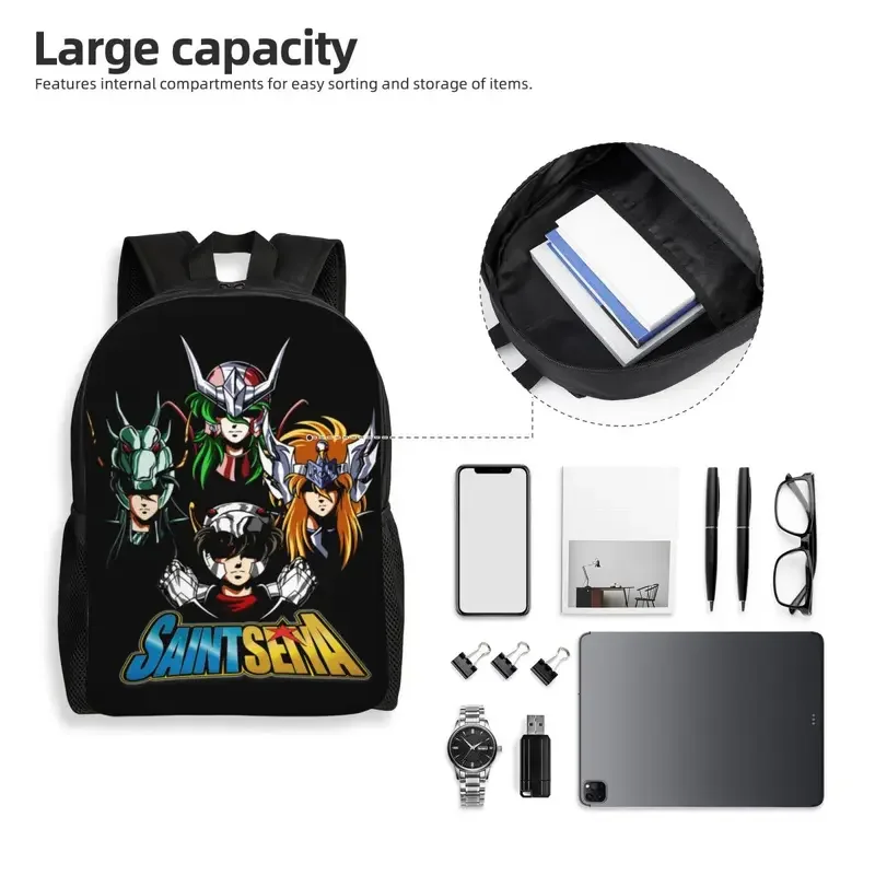 Adventure Manga Anime Saint Seiya Backpacks College School Student Bookbag Fits 15 Inch Laptop Knights Of The Zodiac Bags