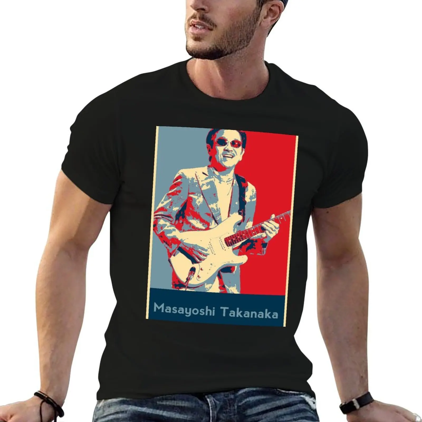 

Masayoshi Takanaka T-Shirt t shirt custom print g man t shirts for men cotton tshirt 100% T-Shirt