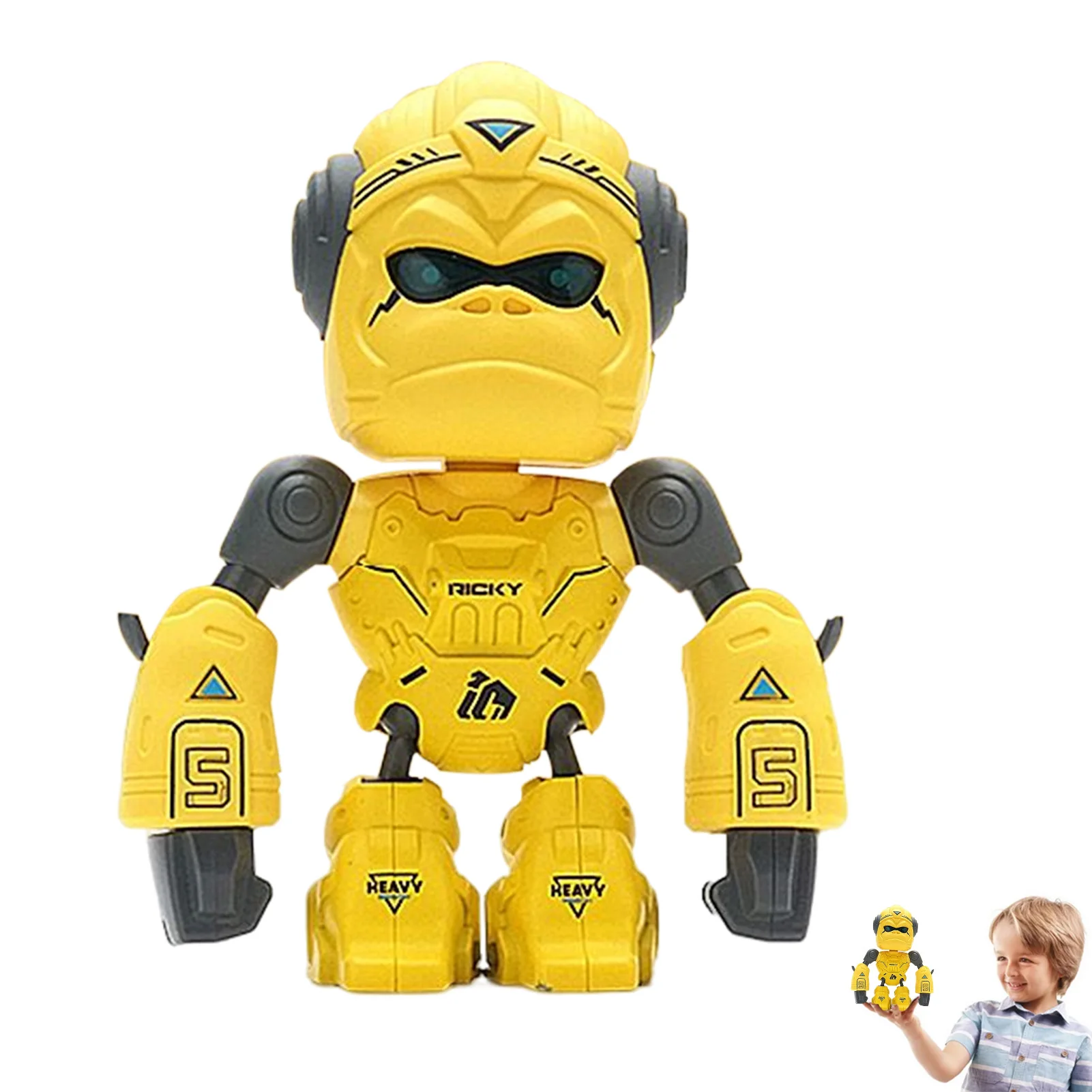 Robot Gorilla Toys For Kids Mini KingKong Robots Gifts For Boys Girls Adults With LED Eye Fun Vital Boxing Orangutan Toy