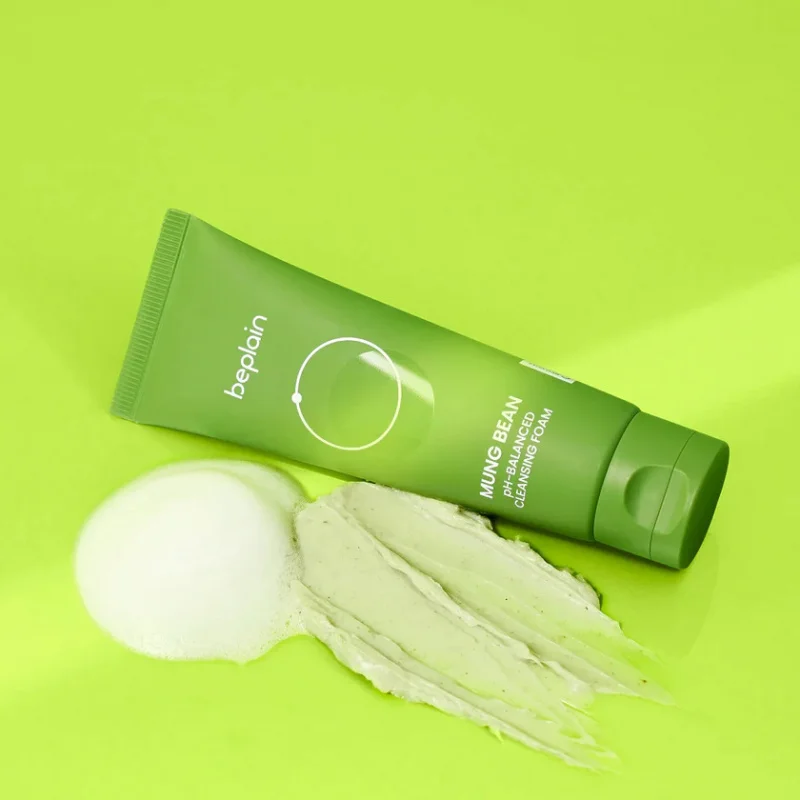 

beplain Sensitive Skin Cleanser - Mung Bean Foam Wash for Deep Cleansing Without Stripping Moisture 80ml
