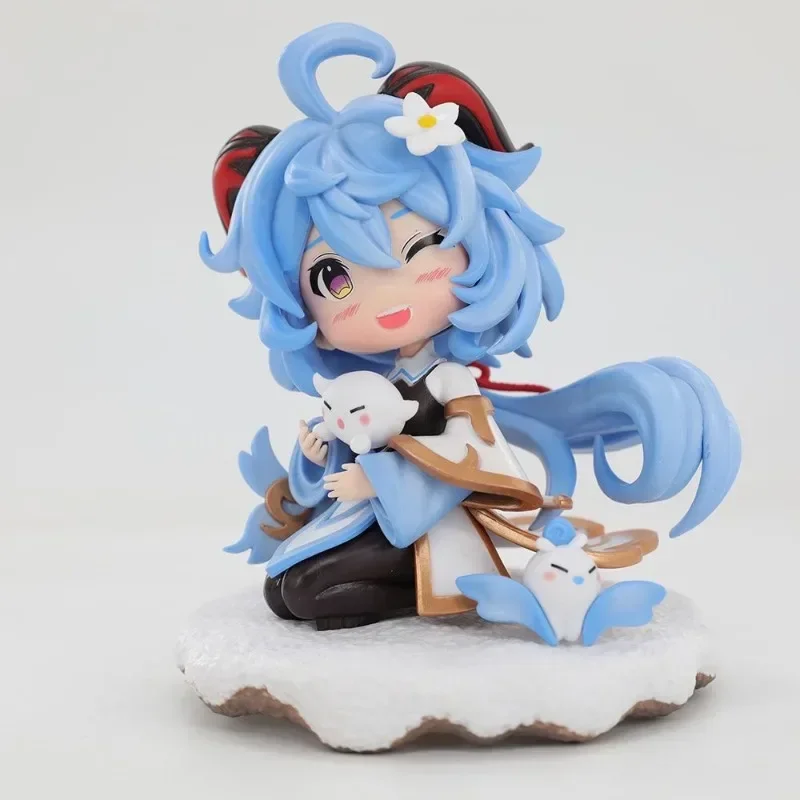 Genshin Impact Statue Q Version Ganyu Action Figure Toys Kawaii Yoimiya Figurine Doll Anime Model PVC Collection Decoration Gift