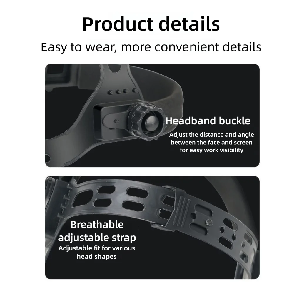 Automatic Variable Light Adjustment Auto Darkening Welding Facemask High-Temperature Resistant Durable Welding Mask True Color