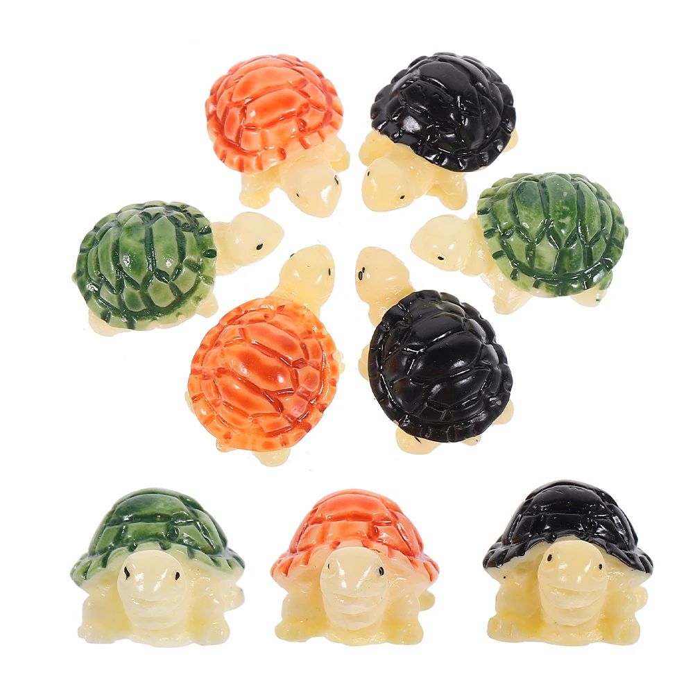 

30pcs Miniature Figurines Resin Fish Tank Decor Small Turtle Ornaments Micro Landscape Accessories Lightweight Desktop Car