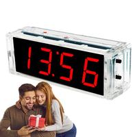 Digital Alarm Clock Voice Control Teperature Snooze Mirror Digital Alarm Clock with Temperature Humidity Electronic LED Clock