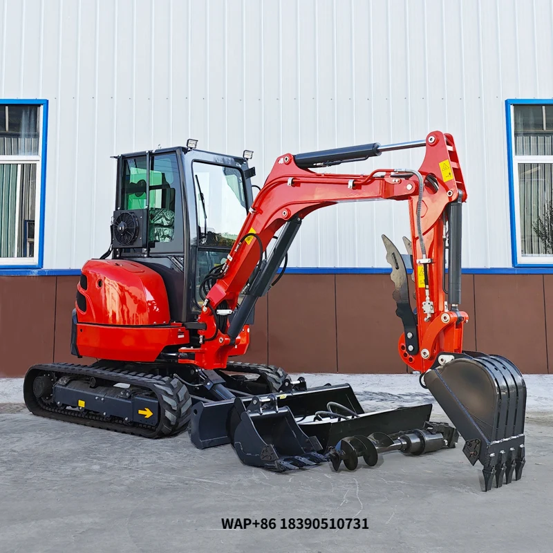 CE EPA Home Farm Euro5 Engine 1.7Ton 2Ton 3.5Ton Cabin Small Crawler Digger Micro Bagger Mini Excavator