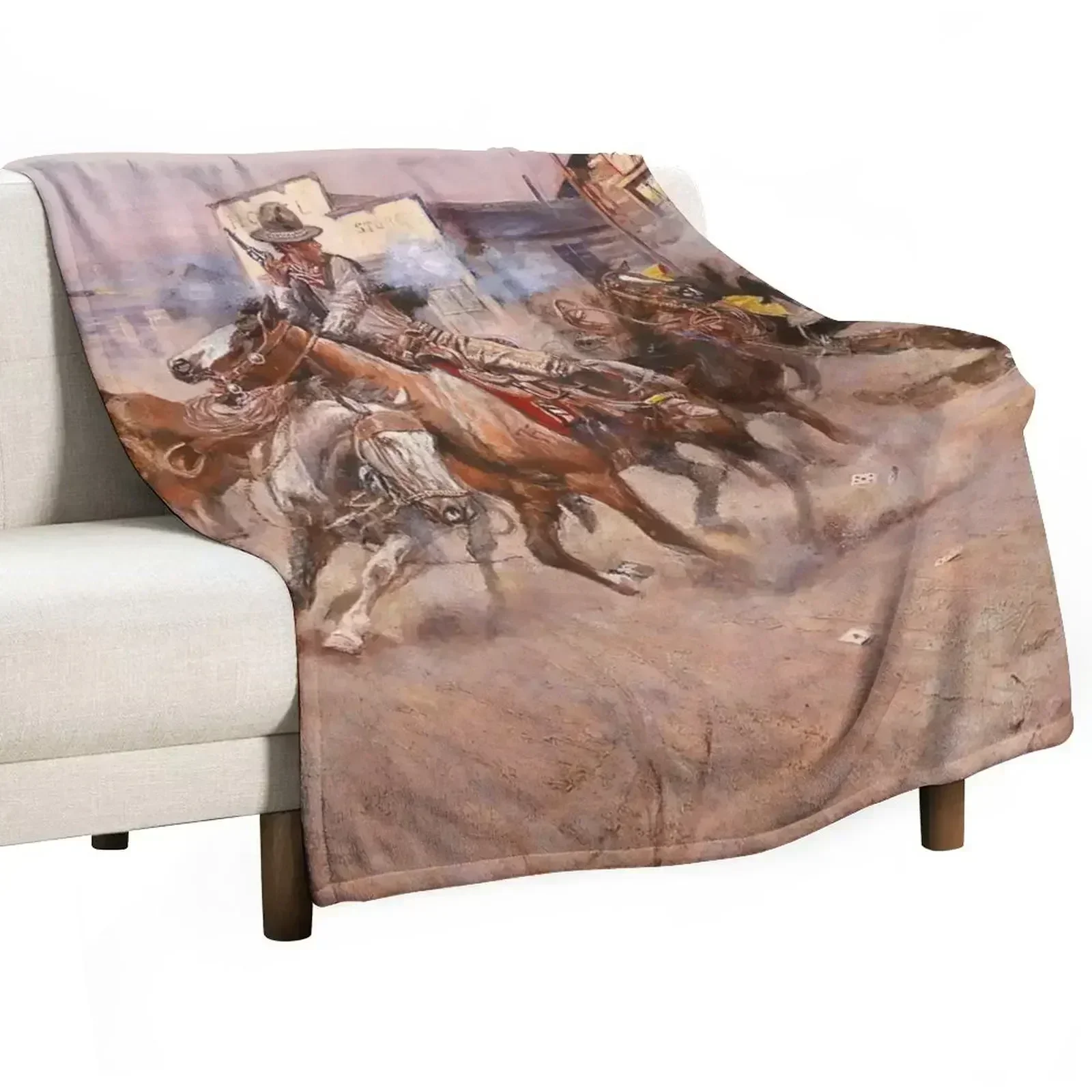 “Smoke of a ‘45” by Charles M Russell Throw Blanket Thin for winter Flannels anime Luxury Thicken funny gift Blankets