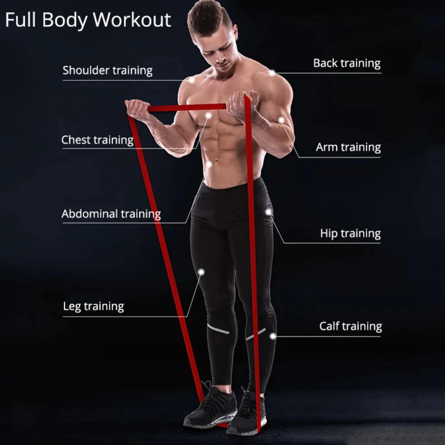 Widerstandsband, 20 cm lang, Übungsbänder, Sport, Zug, Yoga, Stretch, Expander, Schleife, Fitnessband, Training, elastisches Gummi-Gummi