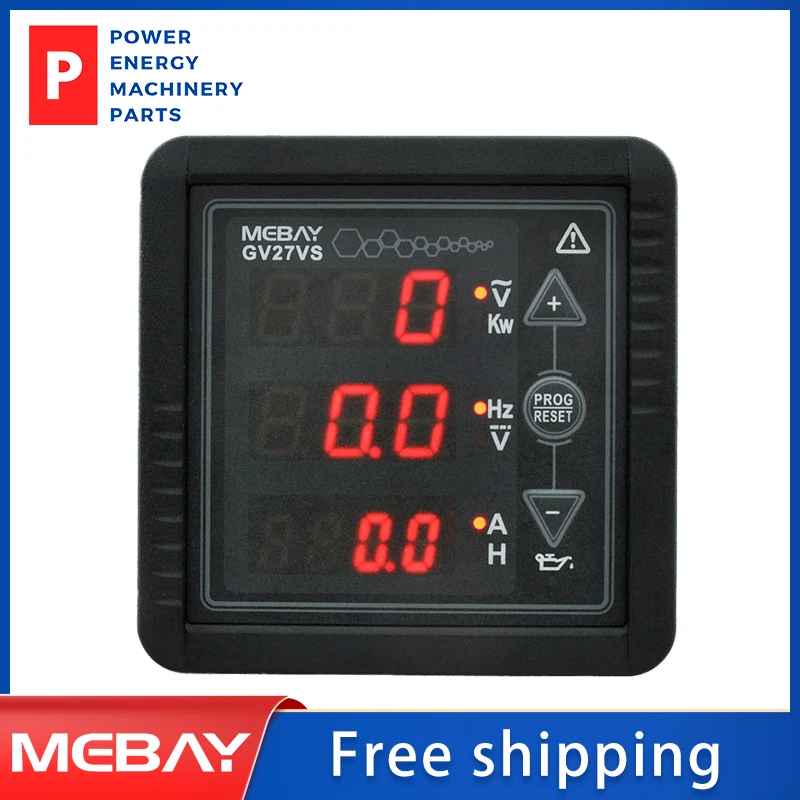 Original Mebay GV27VS Generator Digital Meter Voltage Frequency Current AC Display Panel Meter Ampermeter