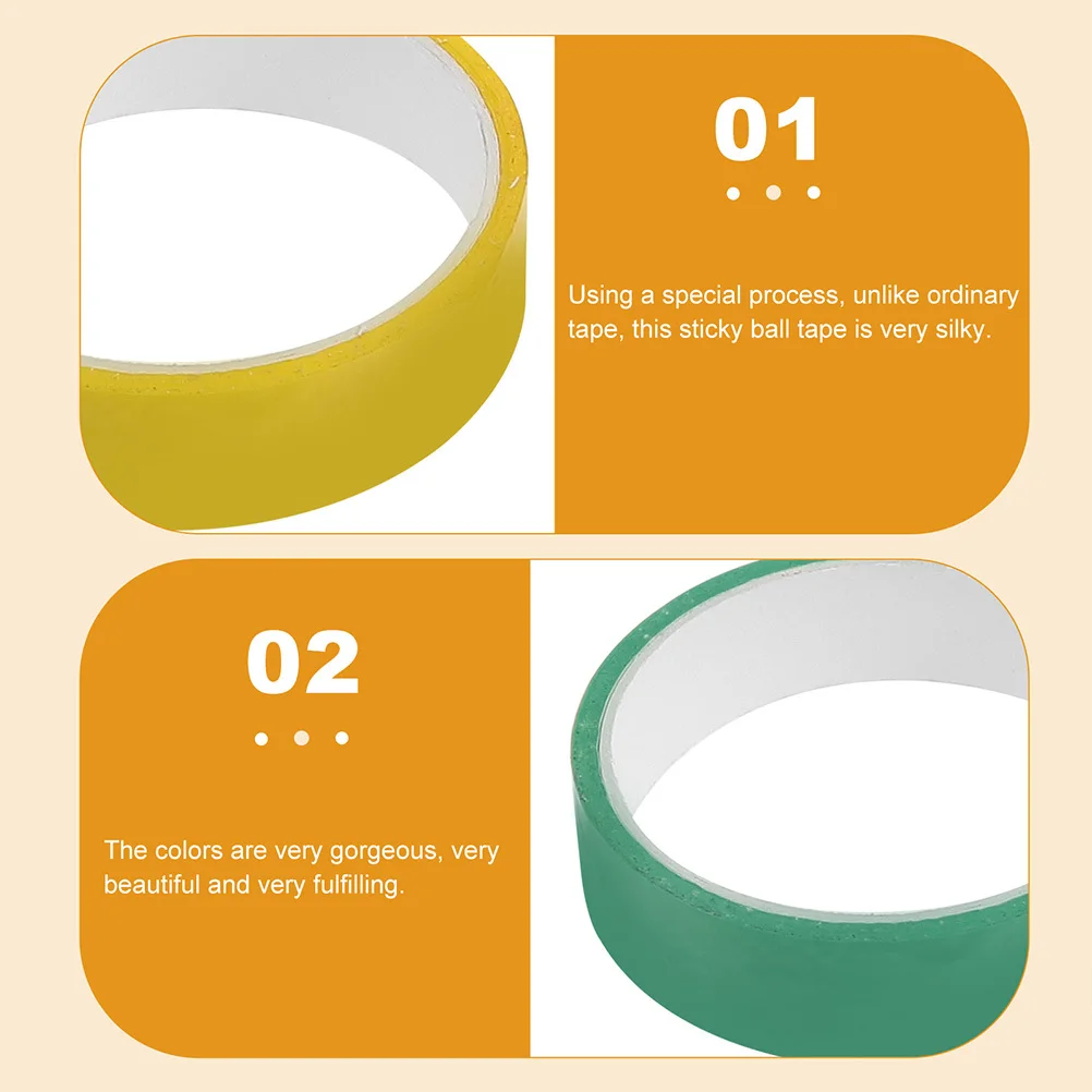

14 Rolls Sticky Ball Tapes Colorful Adhesive Decompression Tool for Stress Relief Sensory Fidget Fun Craft Tape for Kids Adults