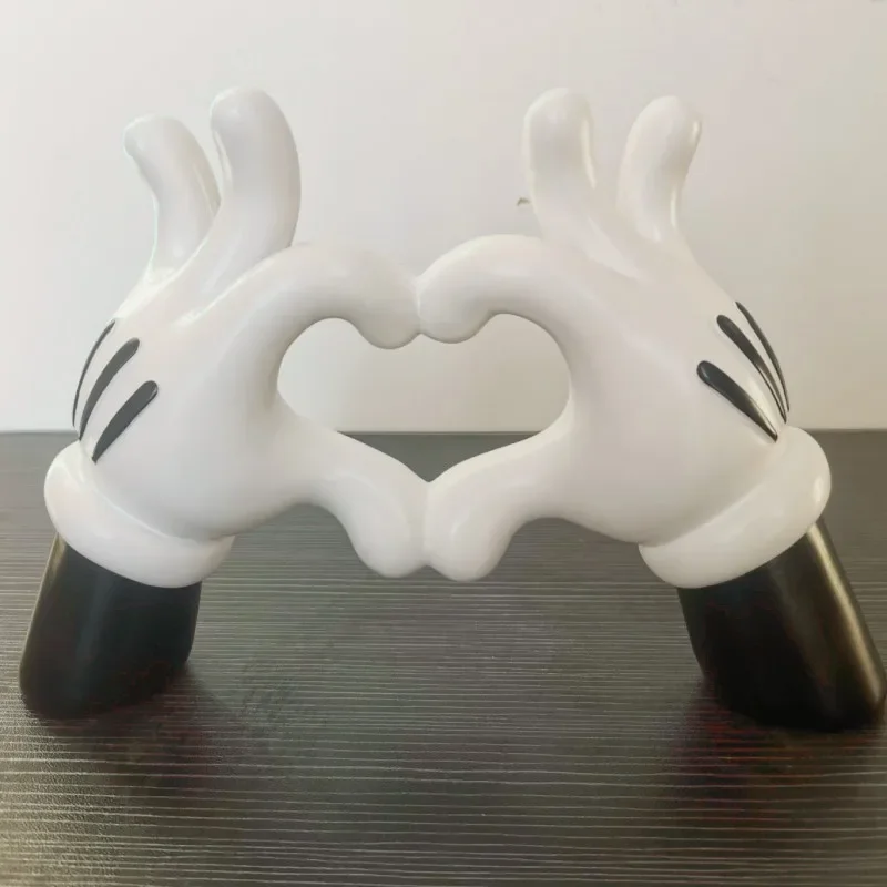 Disney Mickey Mouse Hand With Love Heart Table Decoration Home Decor Decorations Collection Ornaments Model Figure Gifts Toys