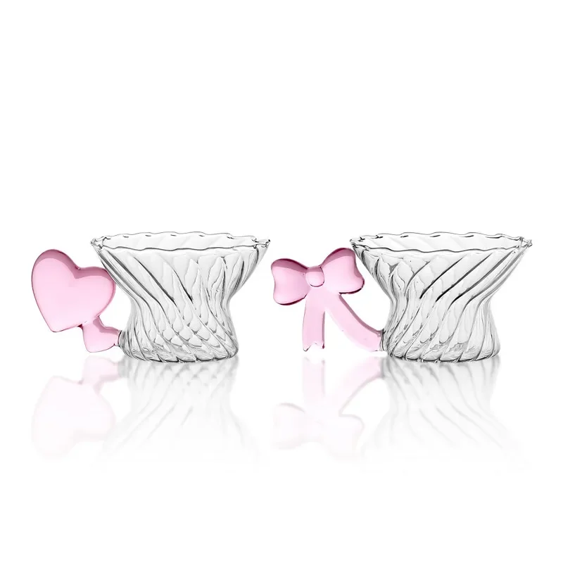 High-value exquisite women's special love coffee cup, set of heat-resistant glass tea cup wedding gift box