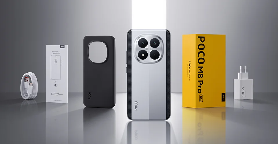 【World Premiere】POCO M8 Pro 5G Smartphone Global Version Snapdragon 7s Gen 4 6.83" 1.5K 120Hz display 6500mAh battery 100W NFC