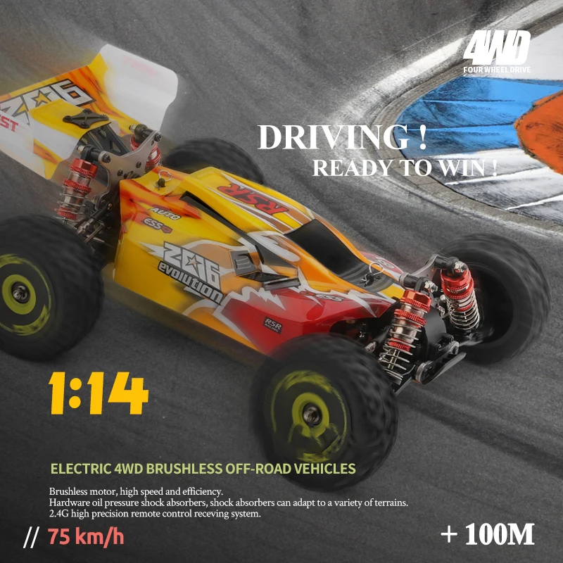 WLtoys 144001 144010 4WD RC voiture 60 KM/H 75 KM/H voiture de course à grande vitesse 2.4G tout-terrain dérive télécommande véhicule jouets pour adultes