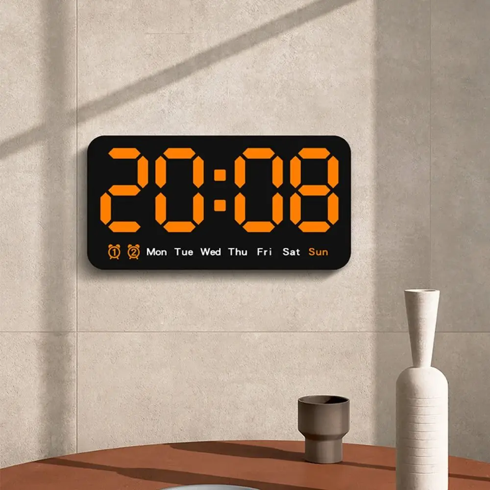 New Wall-mounted Electronic Wall Clock Temperature Date Multi-functional Digital LED Clocks Home 12/24H Display Table Clock