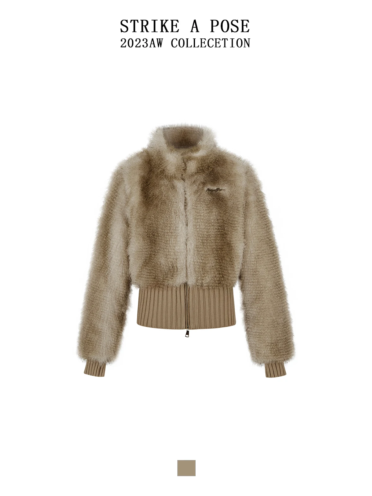 Strike a Pose Original Thiened Eco-Friendly Fur Jaet for Women Spring Autumn Spicy Girl Plu Coat Street Sle Regular L...