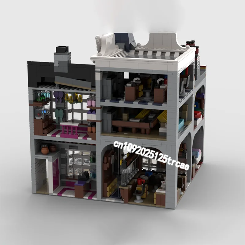 新作3304ピース 人気映画シリーズ フクロウの郵便 ダイアゴンアレイ シティストリートビュー モデルビルディングブロック DIY クリエイティブアイデア キッズトイ ギフト