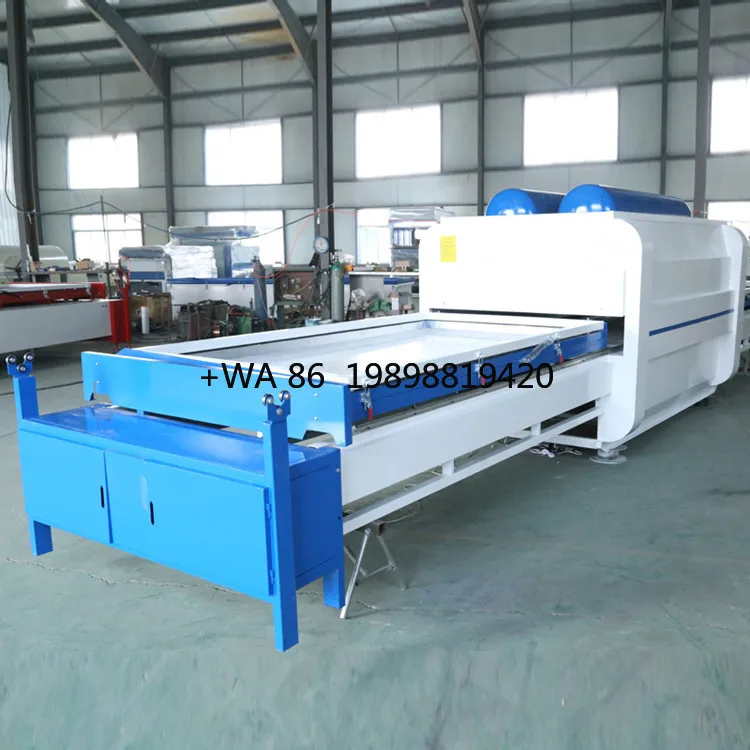 Automatic Furniture Woodworking PVC Panel Veneer Wood MDF Kitchen Cabinet Door Heat Vacuum Membrane Lamination Press Machine