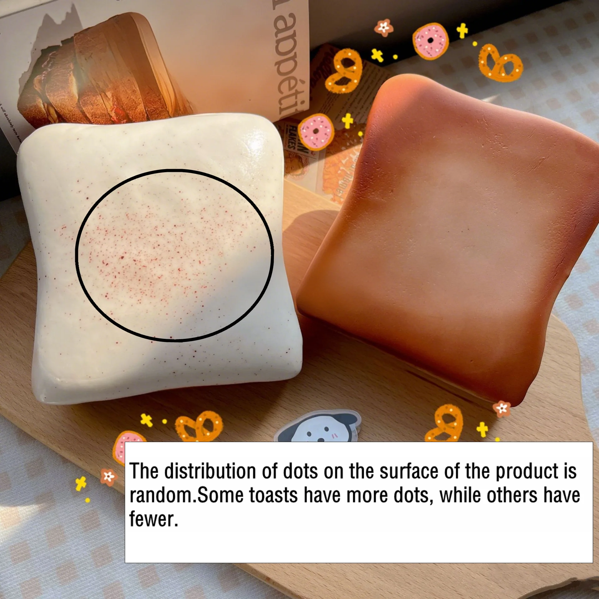 Squishy Simulated Toast Bread Squeeze Toy Slow Rising Stress Relief Toys Sensory Fidget Toy for Anxiety ADHD Fidget Toy for Adul