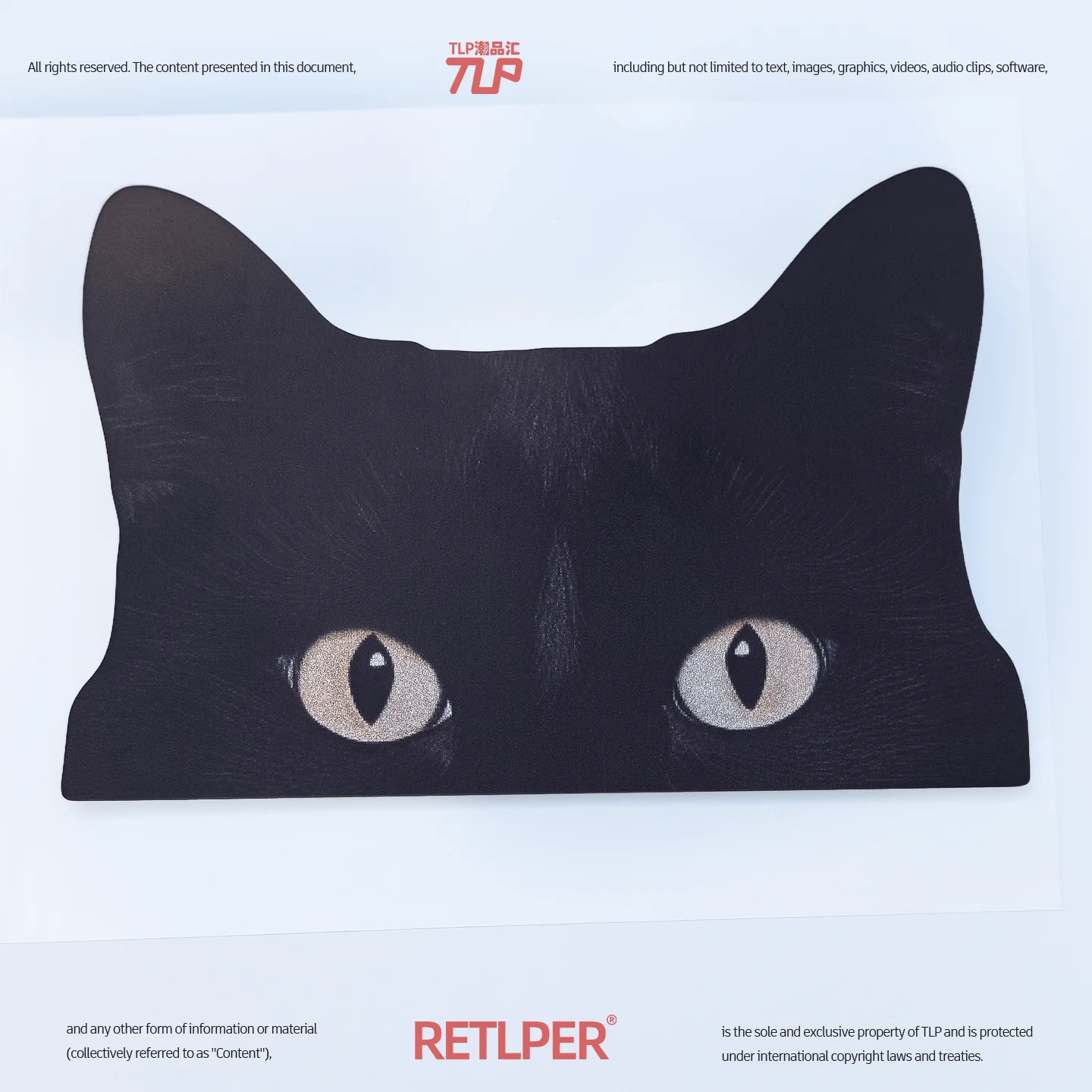 Retlper Reflective Car Stickers Original Black Cat Invisible Cute Pet Waterproof Scratch-Covering Decorative Flat Stickers