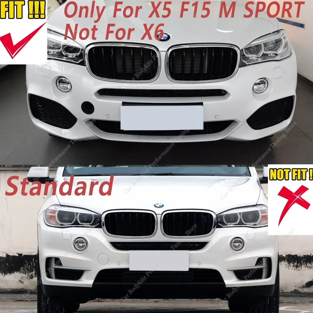 For BMW X5 F15 Front Bumper Splitter Lip Spoiler Diffuser&Foglamp Canards Trim  M50i M50d X5 M Sport Bodykits 2013-2018 Tuning
