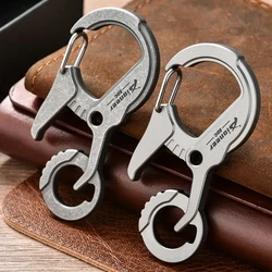 Titanium Alloy Keychain  Multifunctional Bottle Opener Belt Waist Hanging CAR Key Chain Hanging Buckle Outdorr EDC Tool