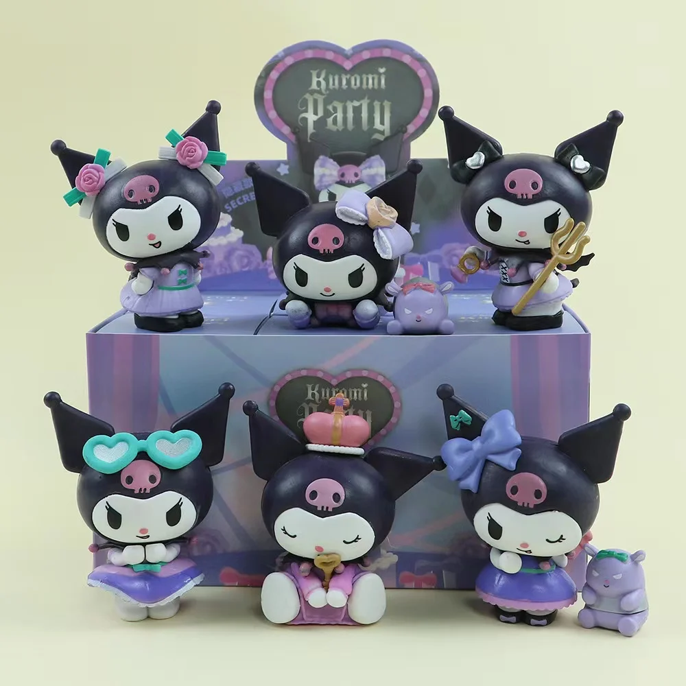 Sanrio Kuromi Blind Box Birthday Party Series Action Figure Dolls Anime Figures Surprise Bag Cute Model Children Collection Toy