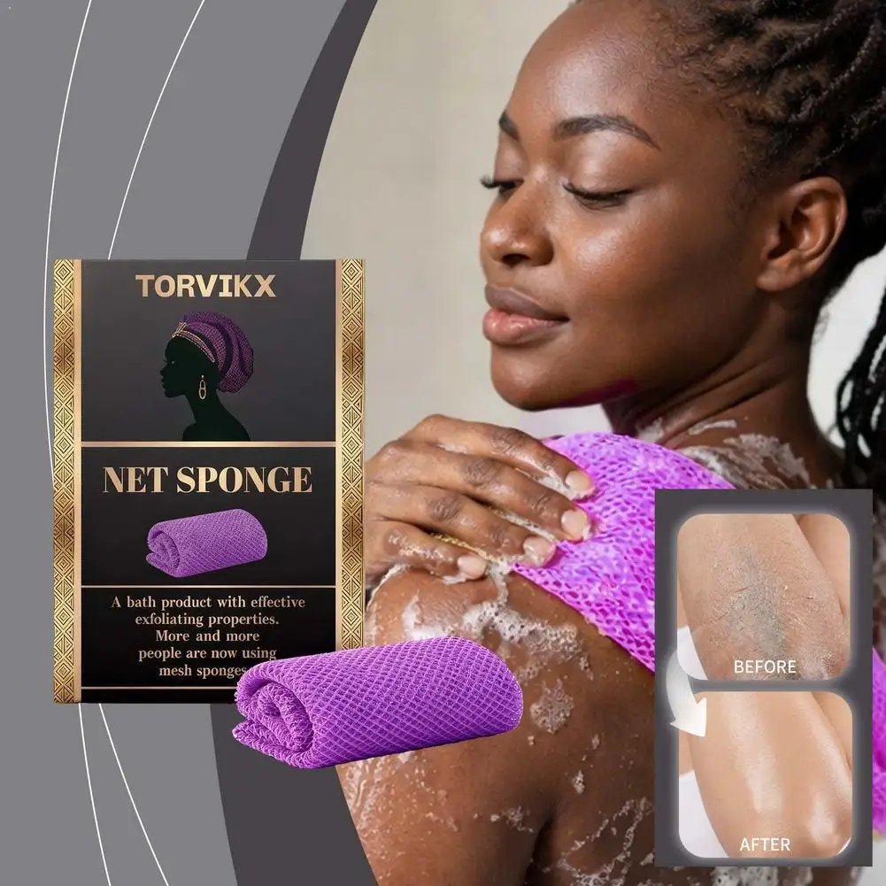 

Nylon Scrub Towel Exfoliating Mesh Net Bath Sponge Washcloth for Back Shower Skin Care Towel Exfoliating Body Scrub