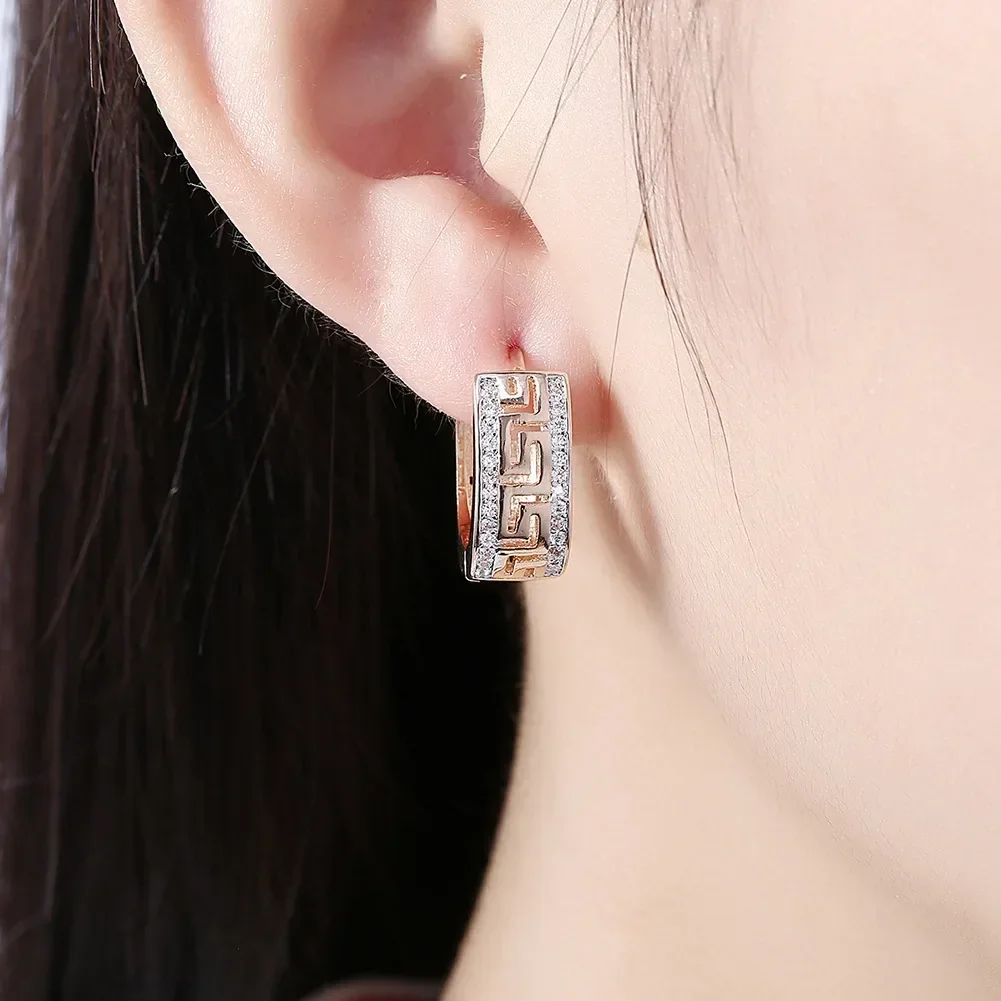 100% 925 Sterling Silver Real Moissanite Hoop Earrings Pass Diamond Tester  Zircon Bride Wedding Gemstone Earrings Jewelry Gift
