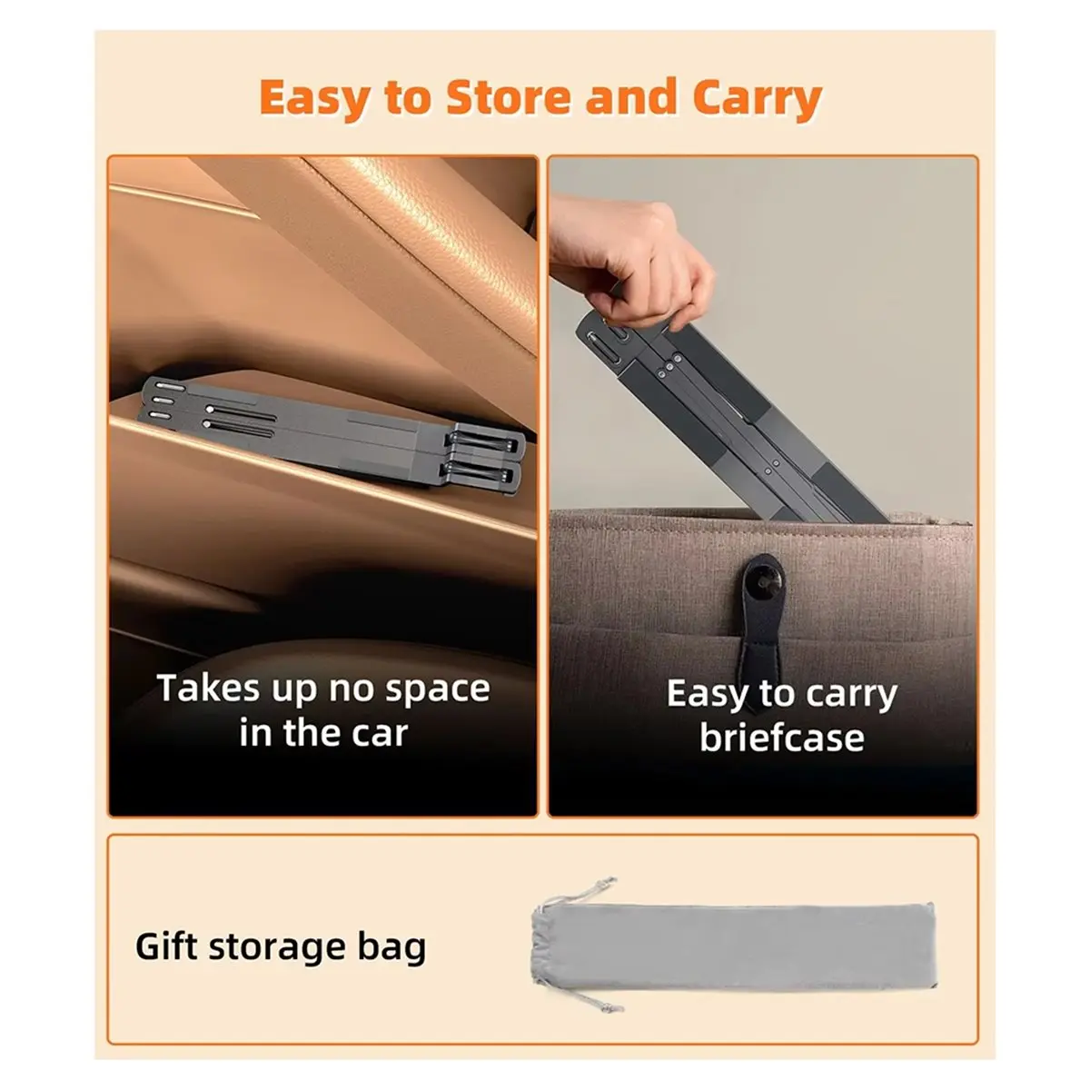 

Y69A Подставка для ноутбука на руль автомобиля, портативная складная подставка для ноутбука с 5-уровневой регулировкой, держатель для планшета, автомобильные аксессуары B