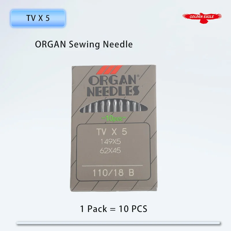 

10 шт. иглы для швейных машин TVX5 ORGAN для промышленных японских швейных аксессуаров TV * 5 149X51 62X45 JUKI BROTHER