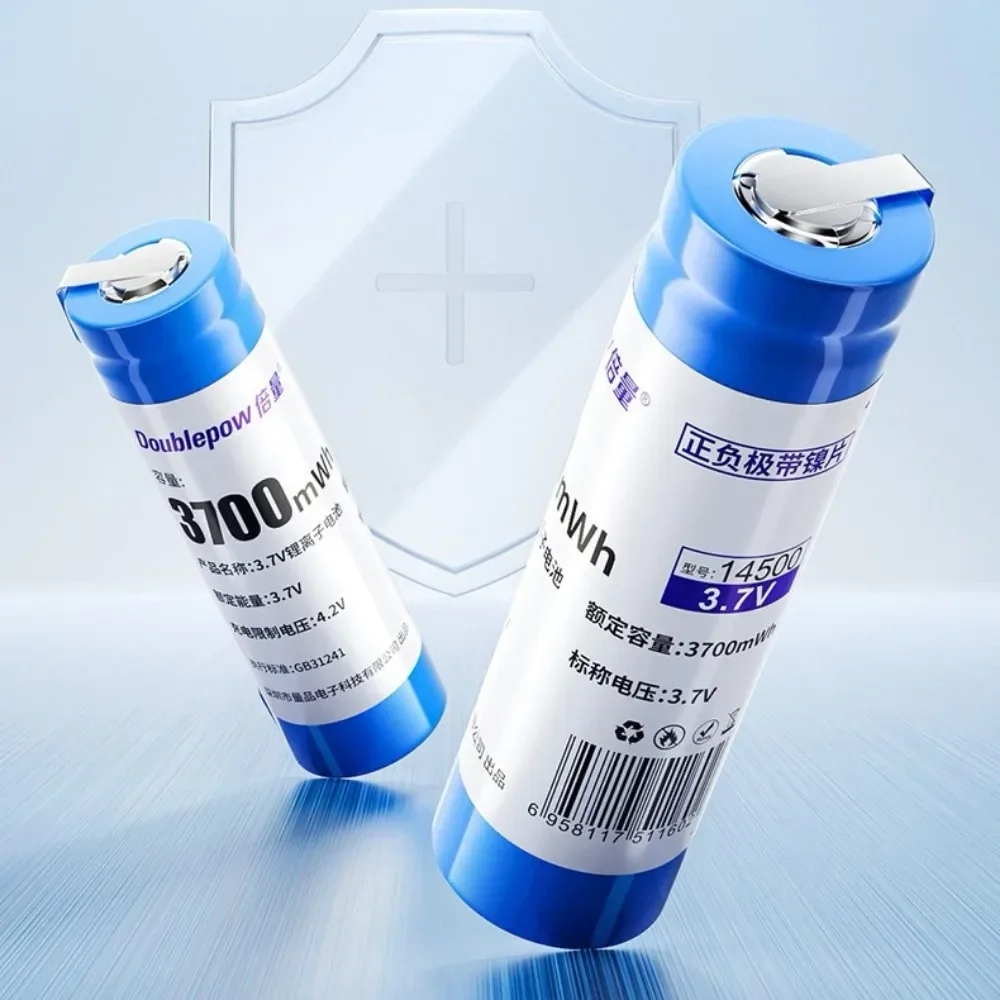 14500 Batteria 3.7V 3700mWh Batteria al litio ricaricabile con linguette a saldare per rasoio Altoparlante dron Aspirapolvere Microfono Mouse
