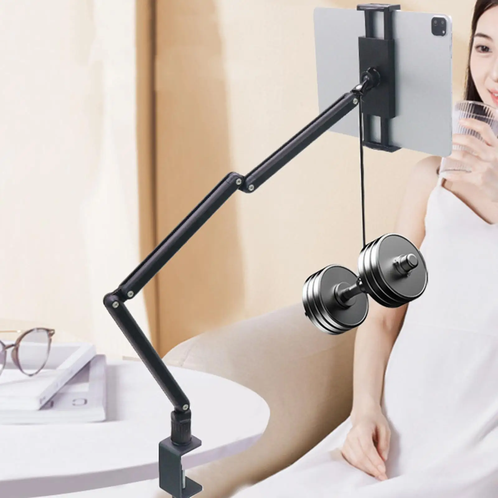 Laptop Tablet Holder Stable Desktop Holder for Radio Studio, Podcast, Gaming