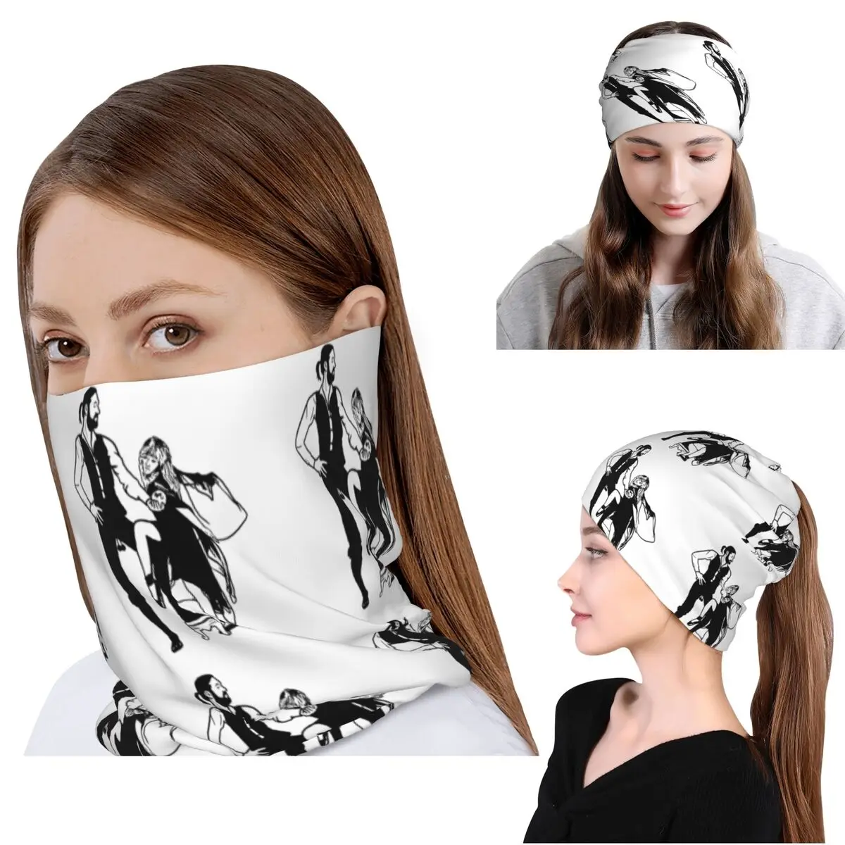 

Classic Fleetwood Mac Rumours Logo Bandana Neck Gaiter Wrap Scarf Multi-use Headband Beanies Hat for Men Women Adult Winter