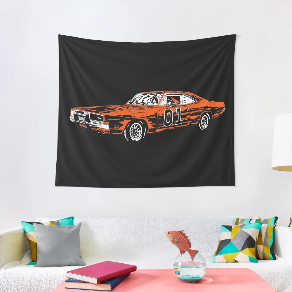 The Dukes Of Hazzard General Lee Tapestry Decorative Paintings Things To The Room Tapestry