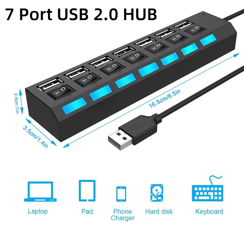 Usb 2.0 Hub 4/7 Por…