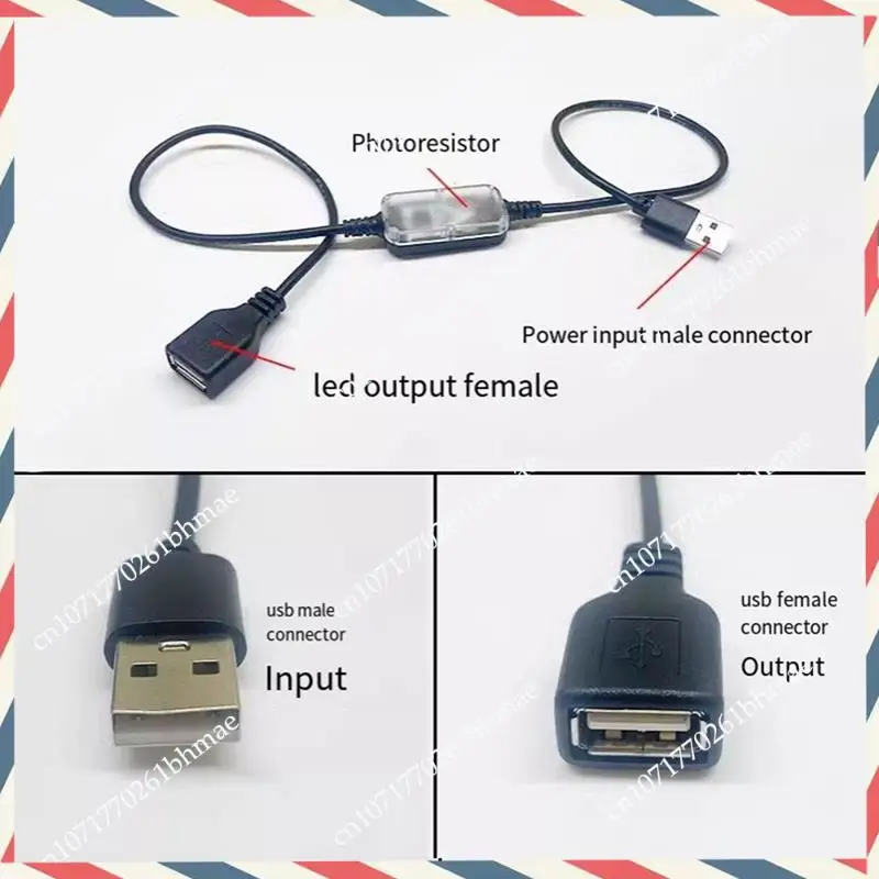 -A21Z Кабель датчика освещенности Датчик света DC 5 В 12 В USB-провод Умный датчик управления освещением USB-кабель Whiteday
