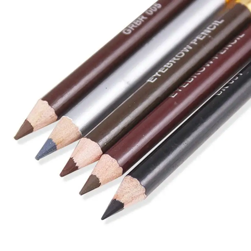 Double-headed Leopard Eyebrow Pencil Brush Natural Long-Lasting Brow Brush Waterproof Black Brown Eye Shadows Beauty Tool