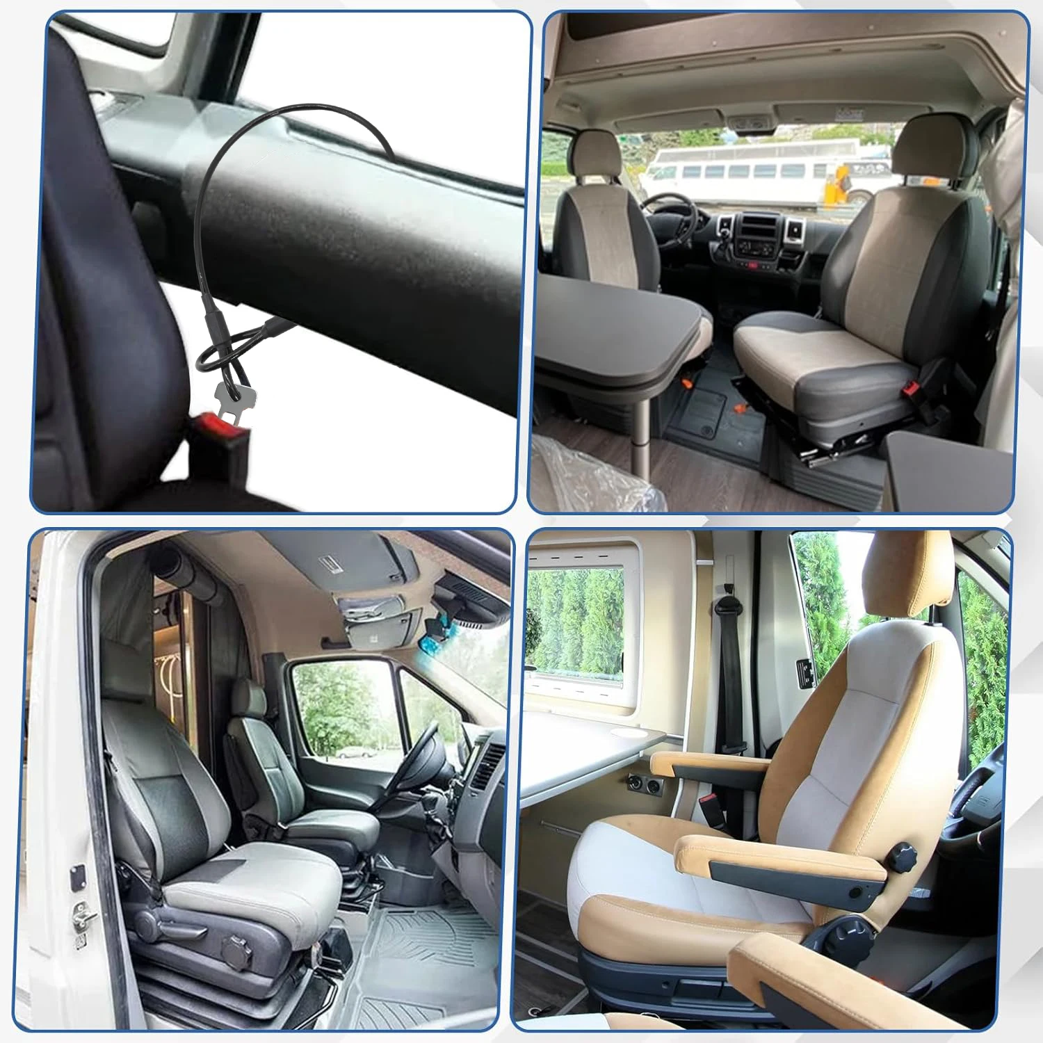 2 قطعة RV الكابينة أشرطة باب الأمن لشركة فيات Ducato CitroeN البلوز بيجو الملاكم متنقل قافلة شاحنة التخييم RV اكسسوارات #3