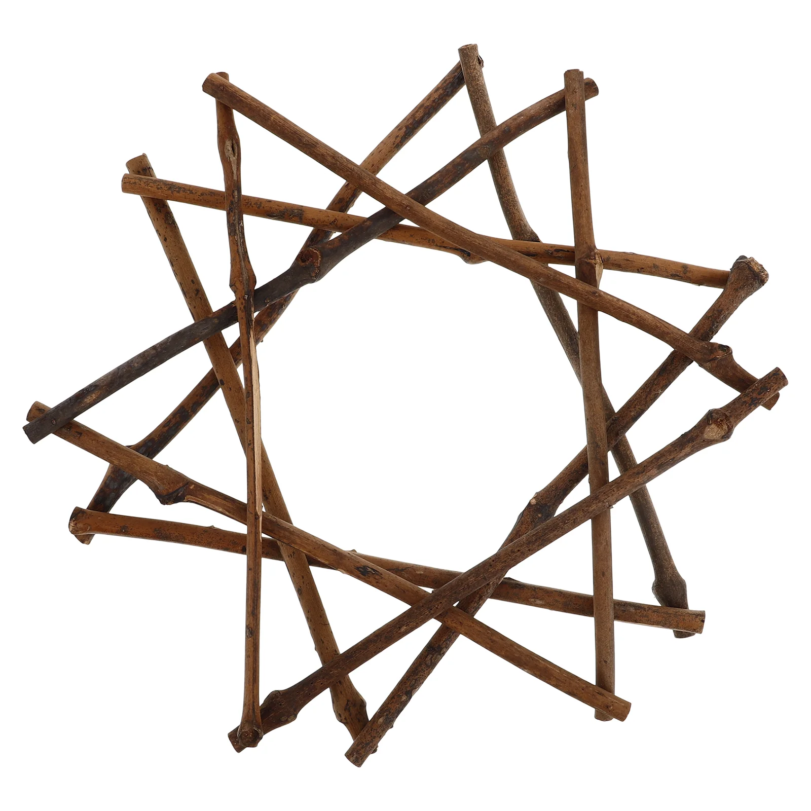 2 Pcs Six-pointed Star Rattan Frame Decoration Hanukkah Props Crafts Wooden Hanging Pendant Decorations