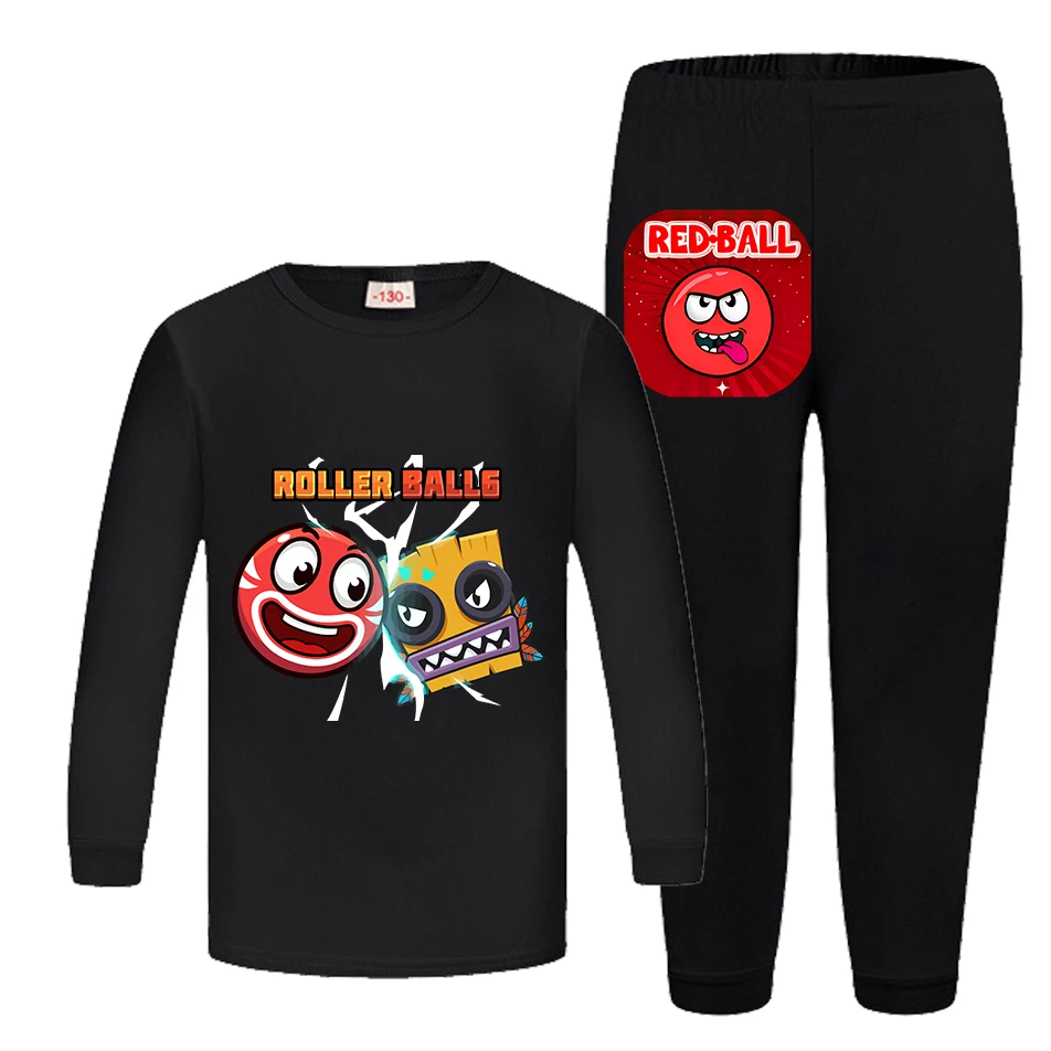 Girls Boys Red Ball Deer Cosplay Costume Child Pajama Tracksuitng Teenage Boys Redball Long Sleeve T Shirt Pants Suits