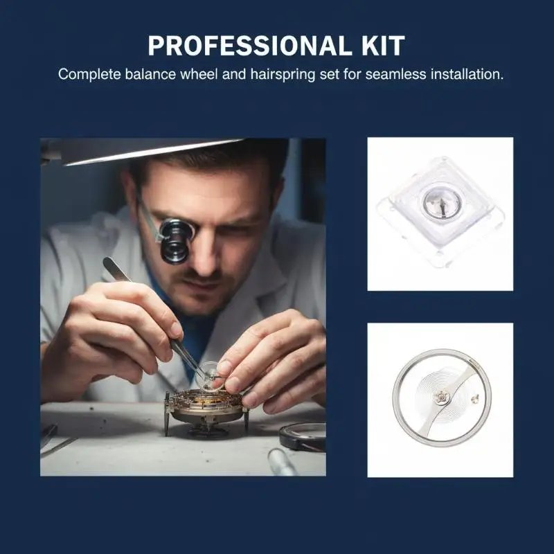 ✰✪7009A Mechanical Watch Balance Wheel Accurate Full Swing Component With Hairspring For Watch Restoration Activities